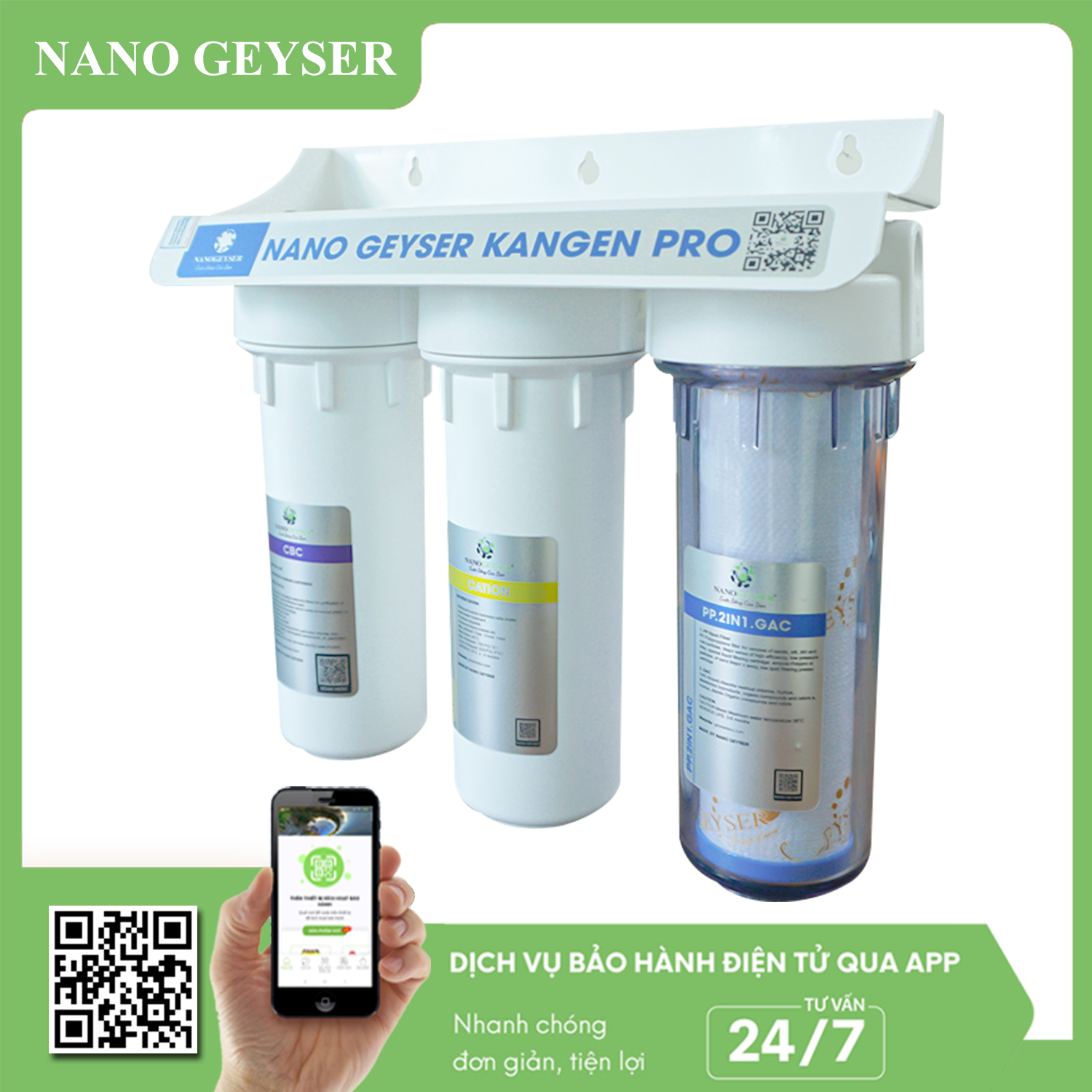Bộ tiền lọc 3 cấp Kanggen Pro