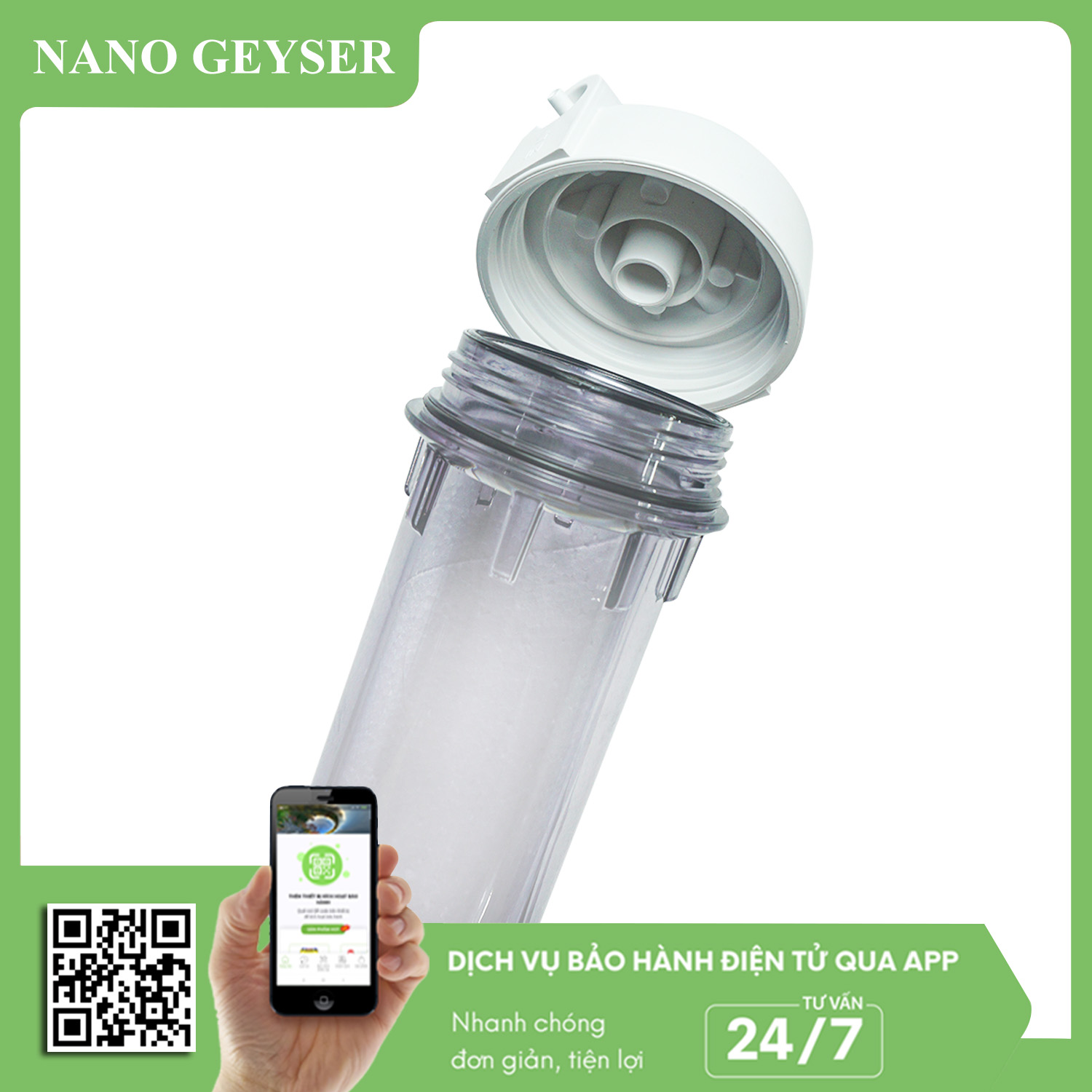 Cốc 10 inch cắm nhanh - trong