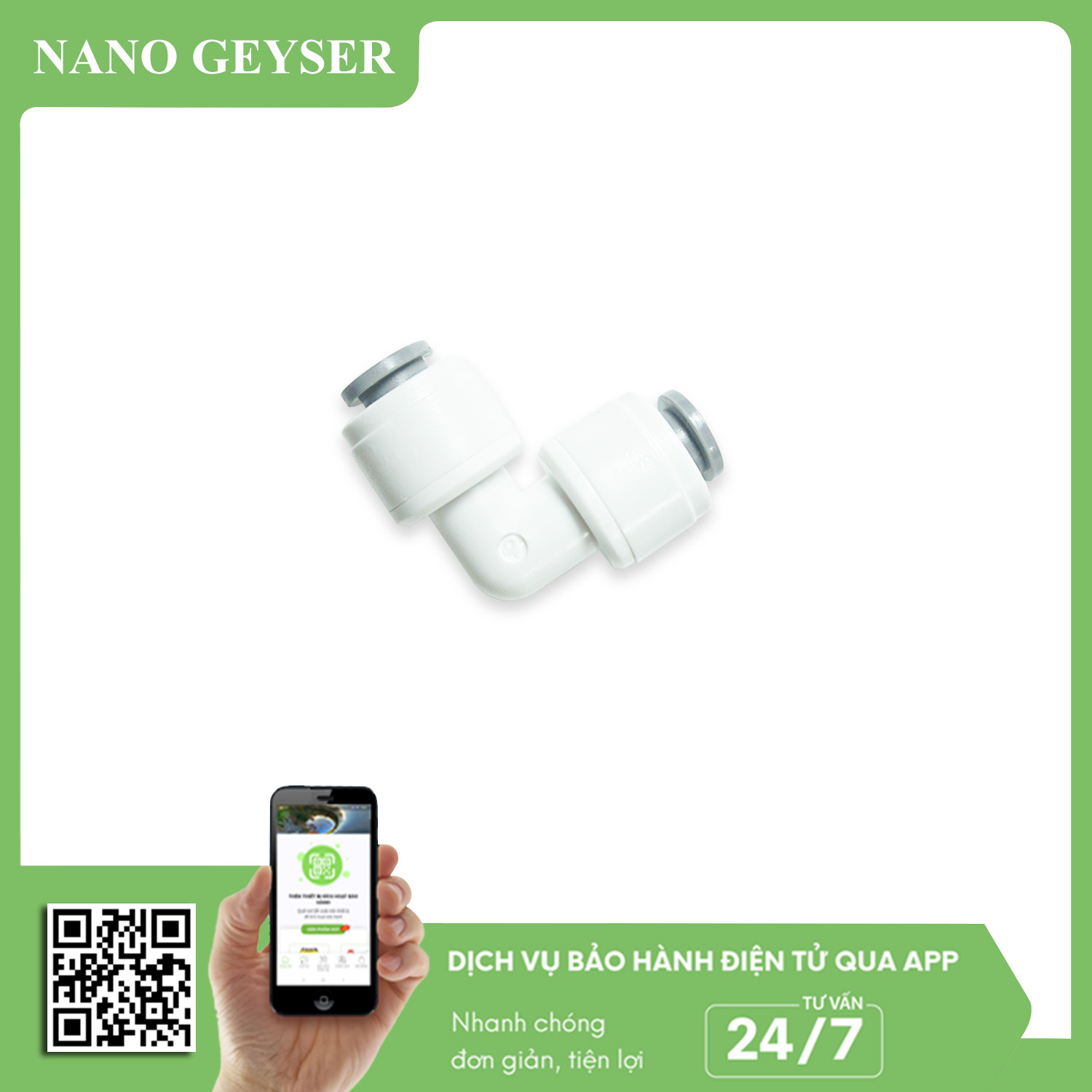 Cút góc cắm nhanh 6 - 6 - trùng