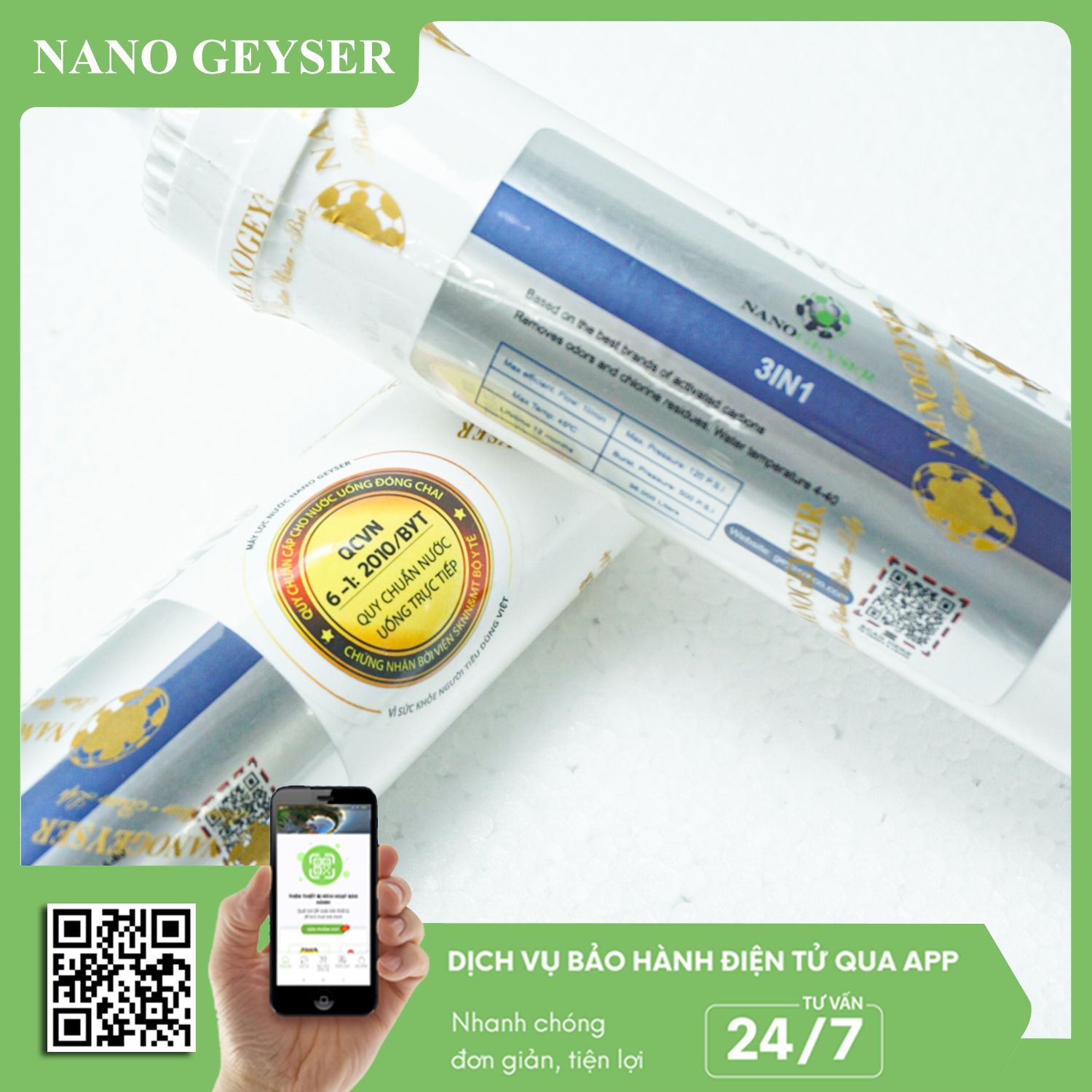 Lõi 3IN1 Big Nano Geyser (To)