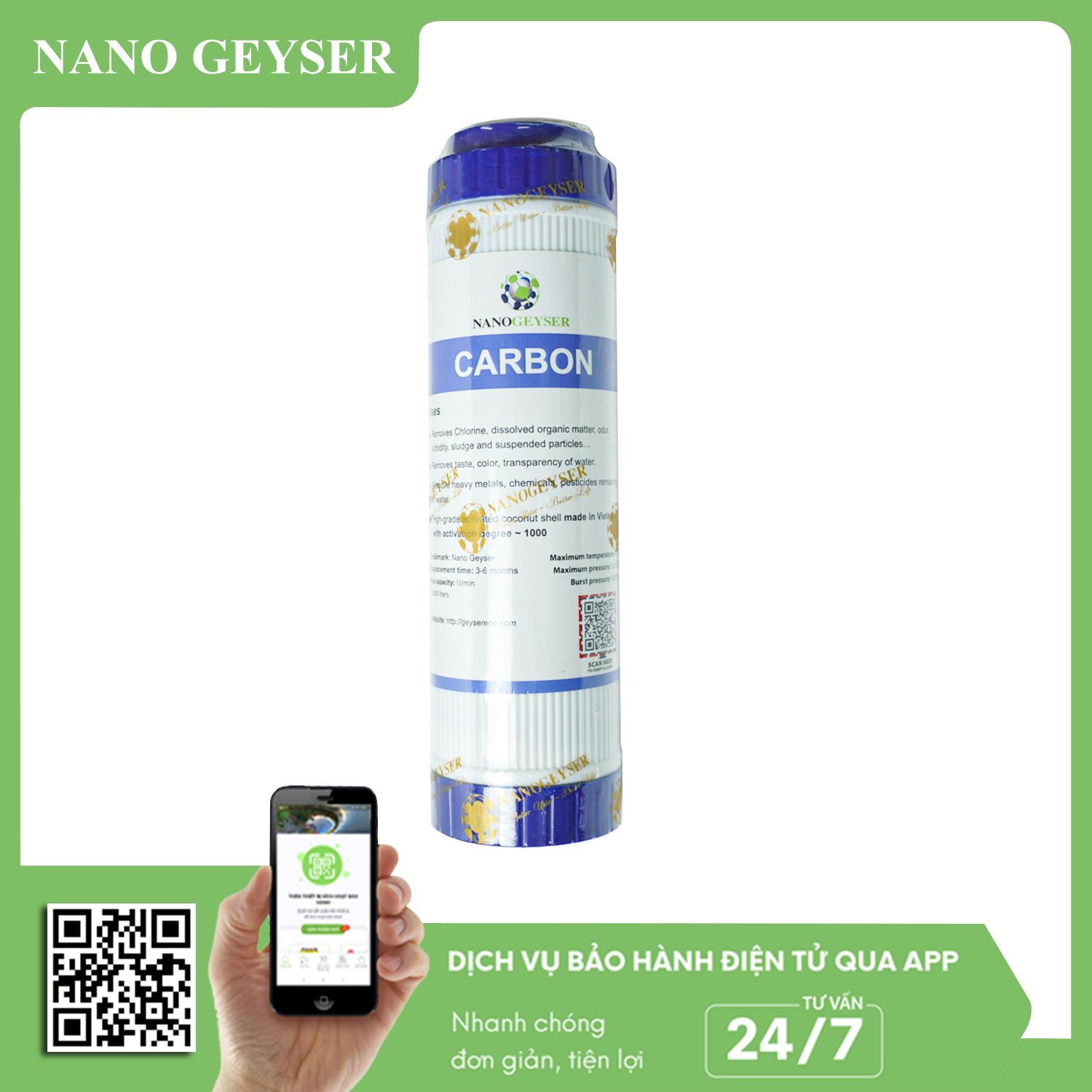 Lõi Carbon Nano Geyser