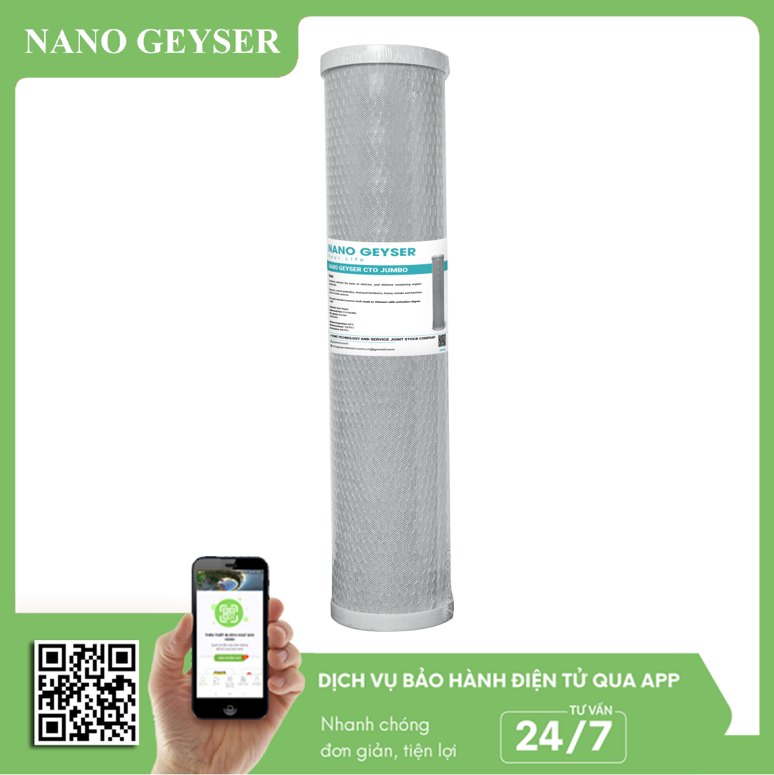 Lõi lọc CTO 20 inc Jumbo