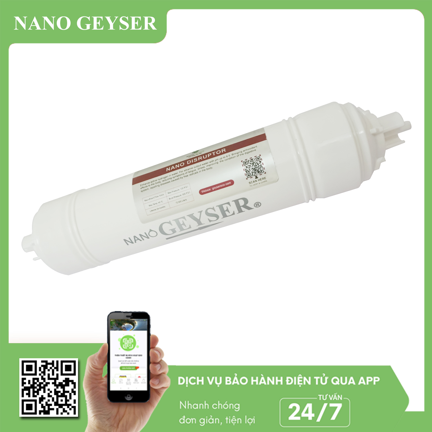 Lõi lọc Nano Disruptor đúc - New