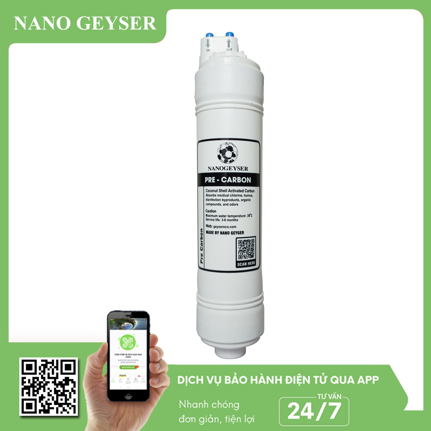 Lõi 2 slim - Lõi Pre Carbon Nano Geyser