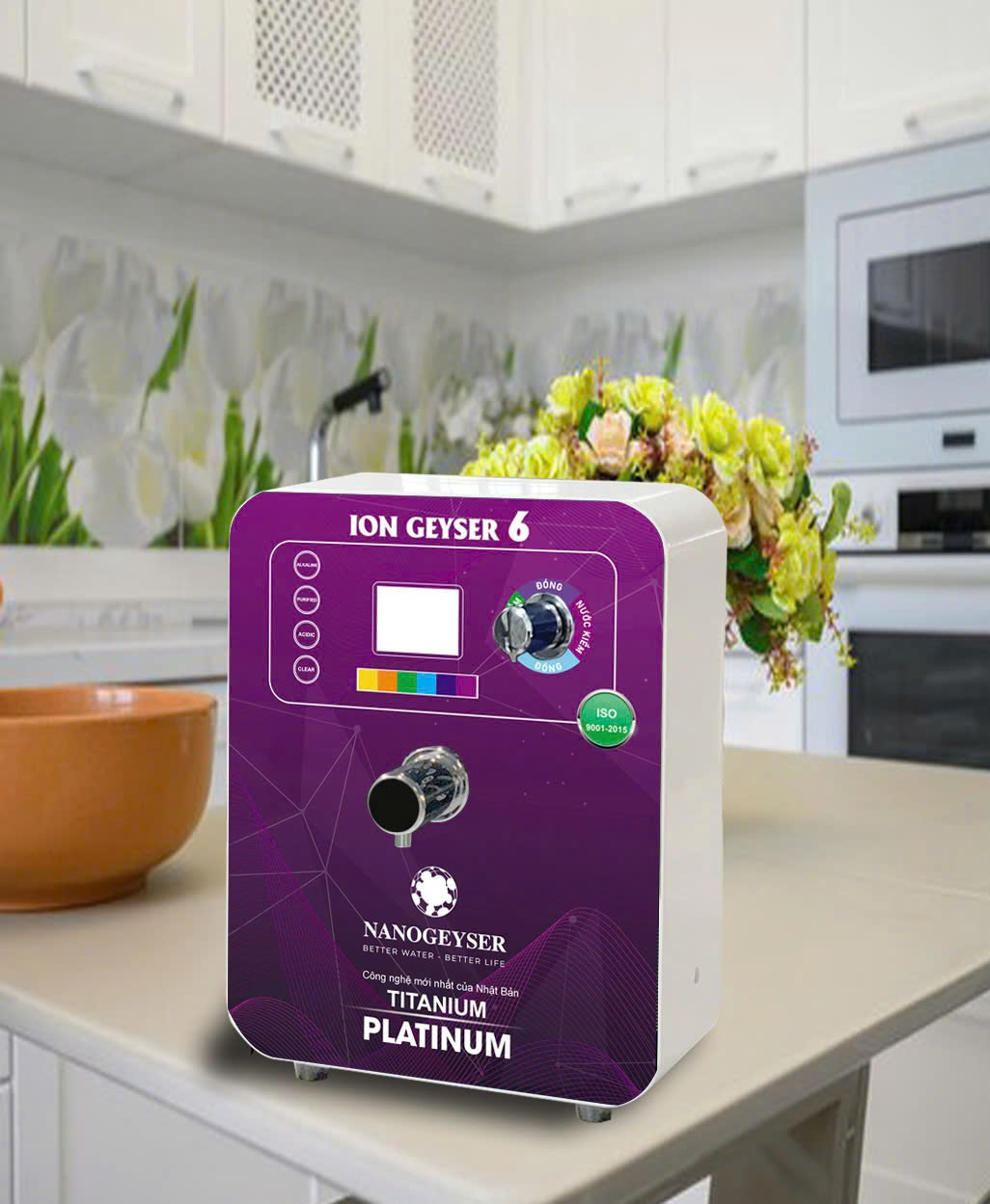 Máy điện giải ion kiềm Nano Geyser - ION GEYSER 6